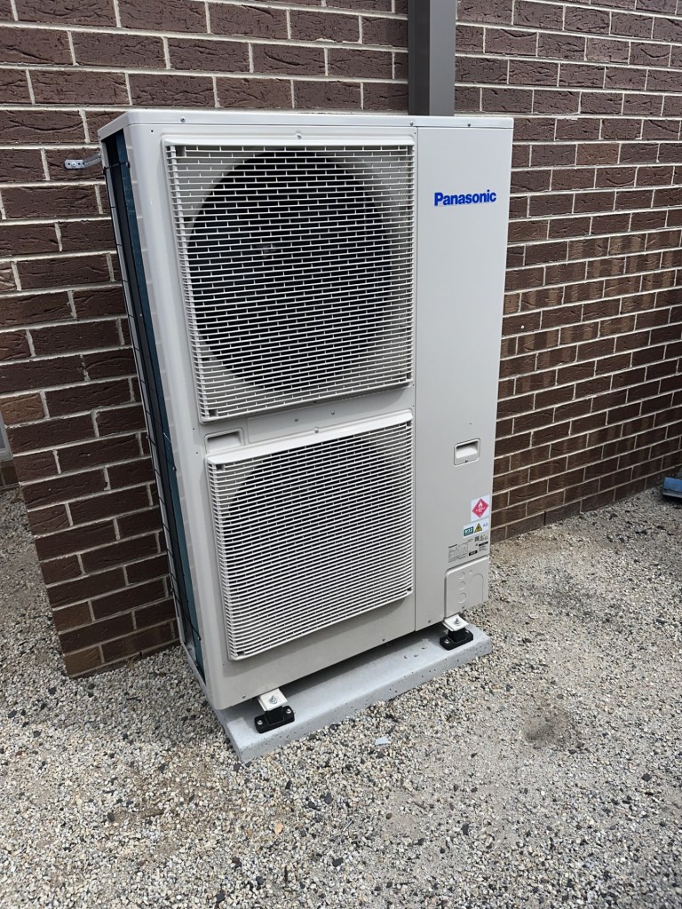 External photo of split system air conditioner installed in Drouin, Victoria 